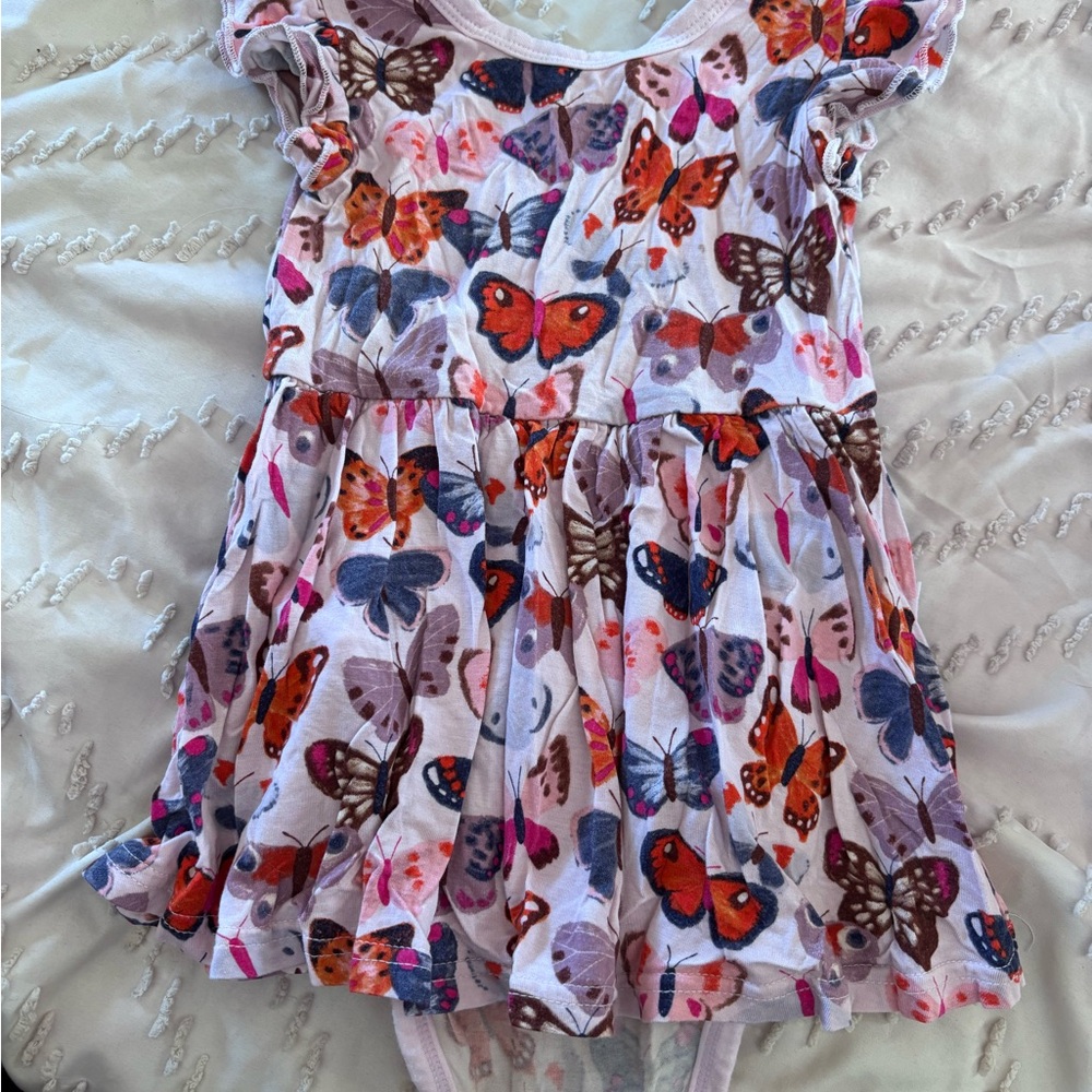 Little Sleepies Butterfly Print Dress - Multicolor